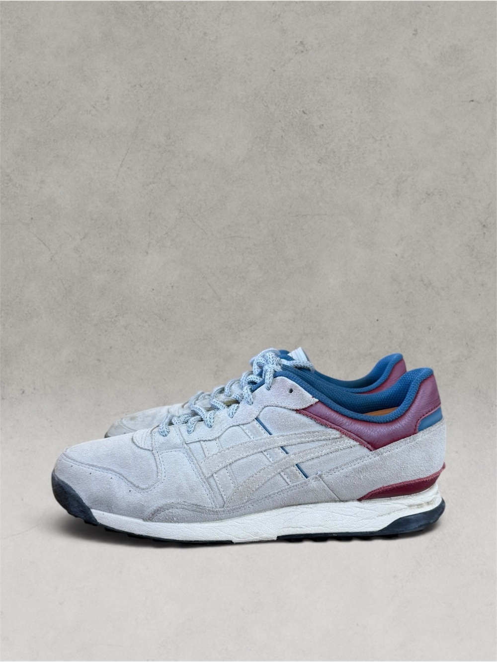 Onitsuka Tiger by Asics Men's Suede Sneakers in Light Gray with Blue Accents